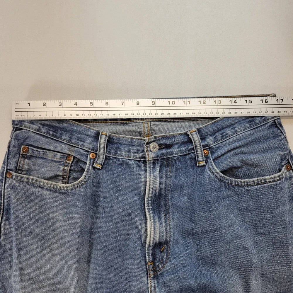 Levi's 550 Jeans Mens 34x32 Blue Relaxed Tapered Leg 100% Cotton Denim
